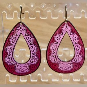 EARRINGS LIGHT PINK DARK PINK FASHION METAL HIPPIE FESTIVAL WEAR